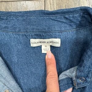 Alexander Jordan Women's Blue Button Down Shirt